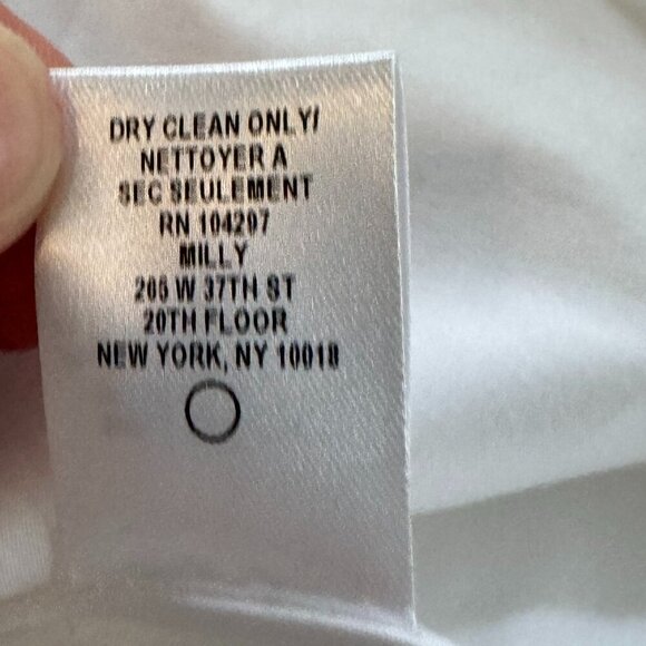 Milly Stretch Poplin Peplum Top in White - Picture 5 of 10